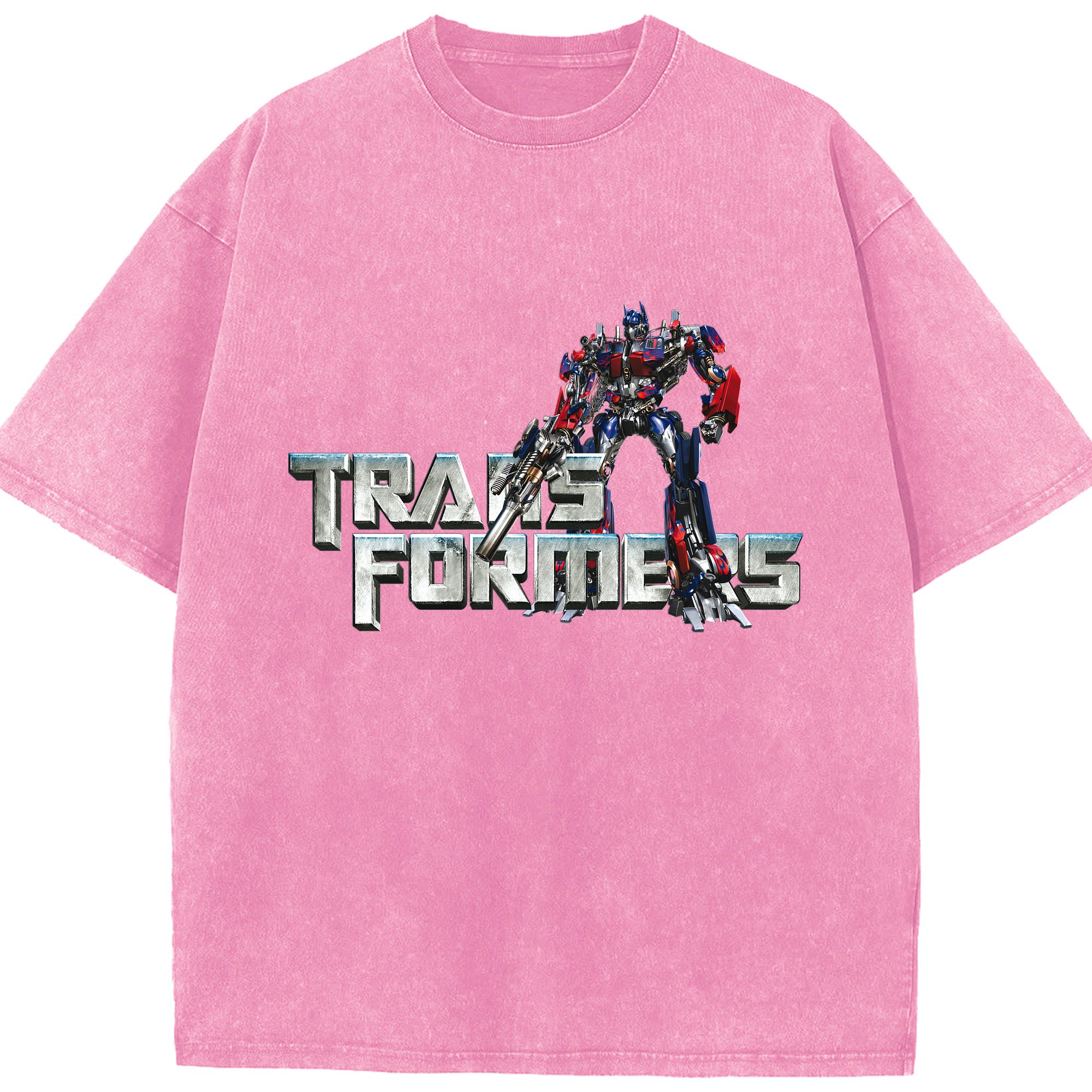 （画像用）  綿100% ヴィンテージ風 半袖Tシャツ（フロントプリント）